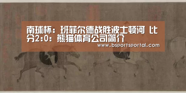 南球杯: 班菲尔德战胜波士顿河 比分2:0:熊猫体育公司简介(图1) 熊猫体育公司